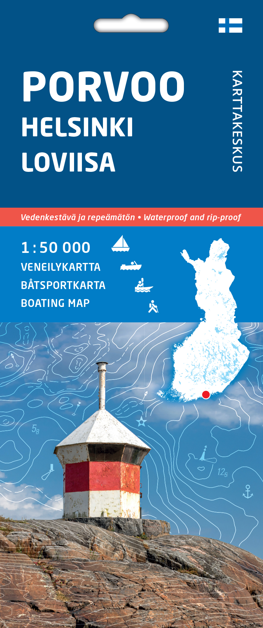 Porvoo Helsinki Loviisa Sjö- &amp; Kustkarta