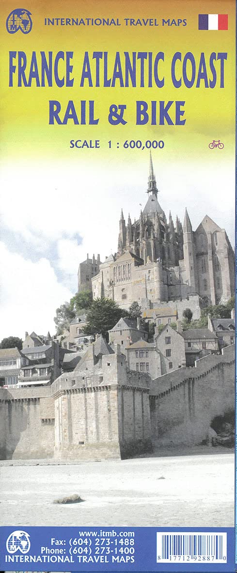 Franska Atlantkusten Järnväg och Cykelkarta ITM