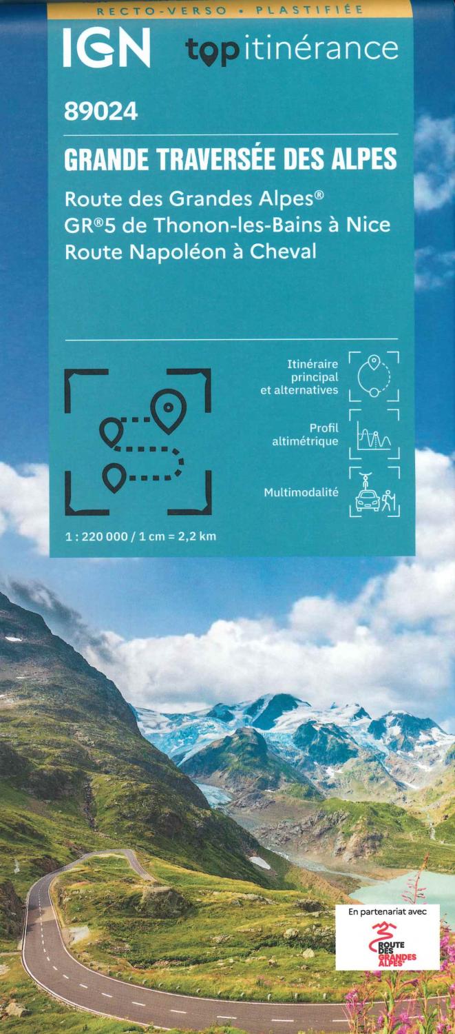Alpes grande traversée - Route des grandes Alpes IGN