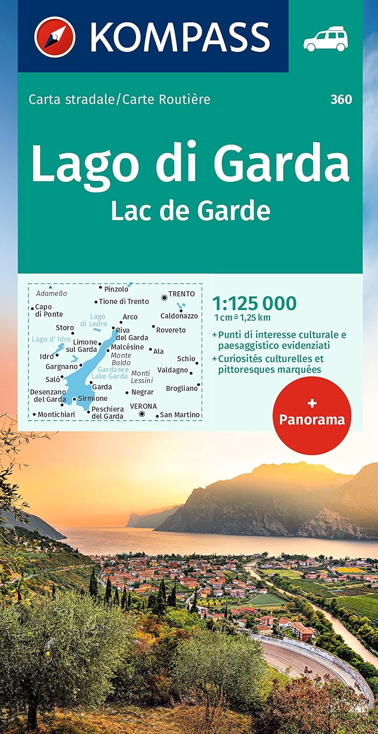 Gardsjön vägkarta och panorama Kompass 360