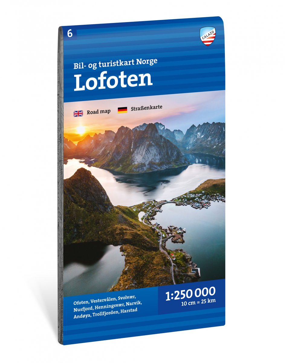 Lofoten Bil- och Turistkarta Calazo