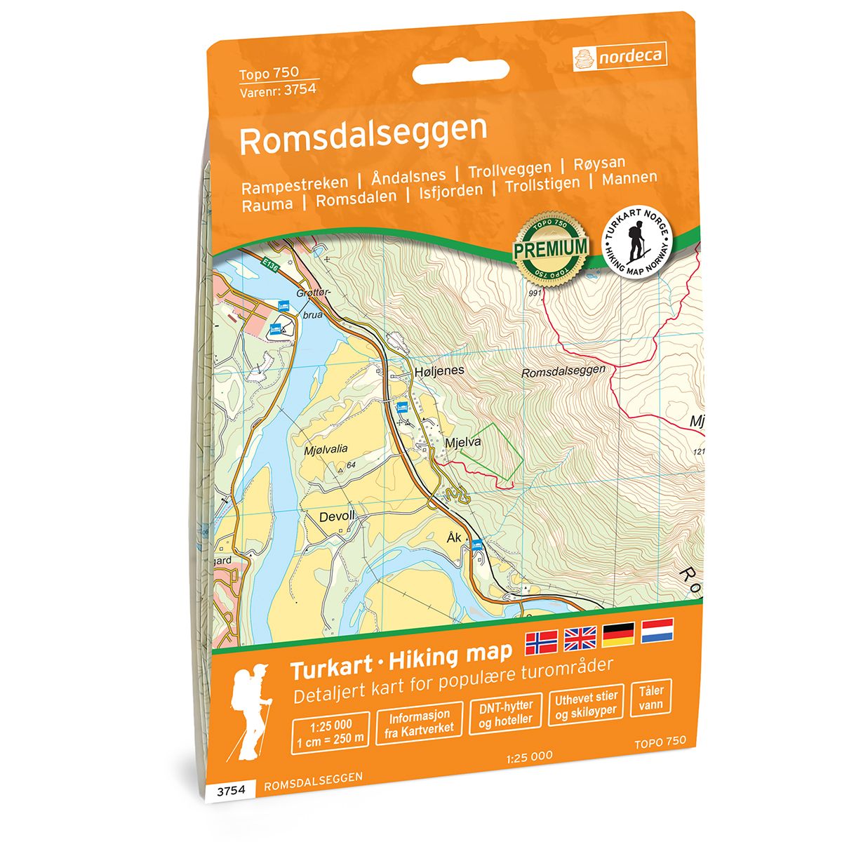 Romsdalseggen Topo 750