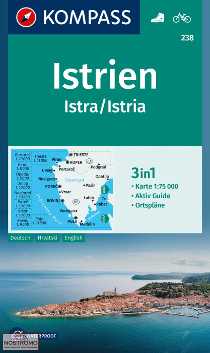 238 Istrien Kompass Wanderkarte