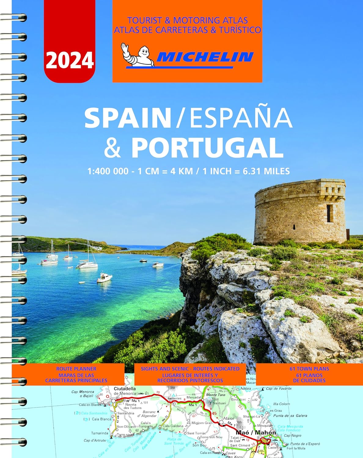 Spanien & Portugal Vägatlas Michelin 2024