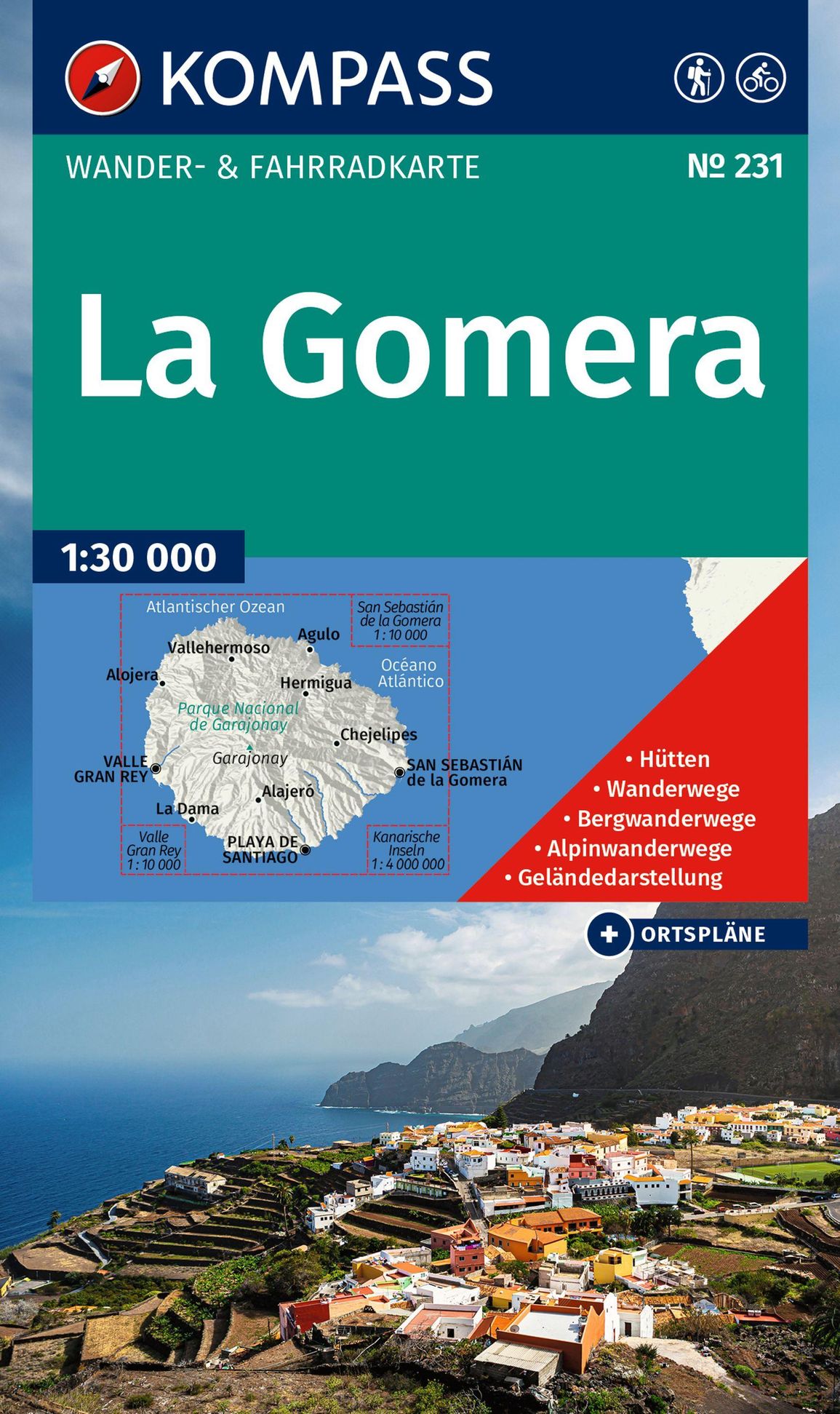231 La Gomera Kompass Wanderkarte