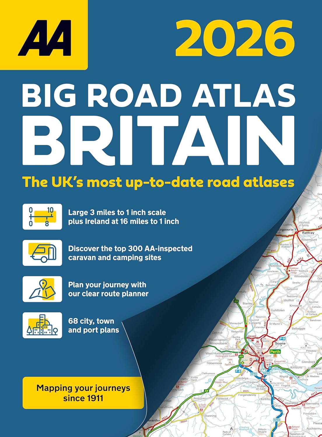 Big Road Atlas Storbritannien AA 2026