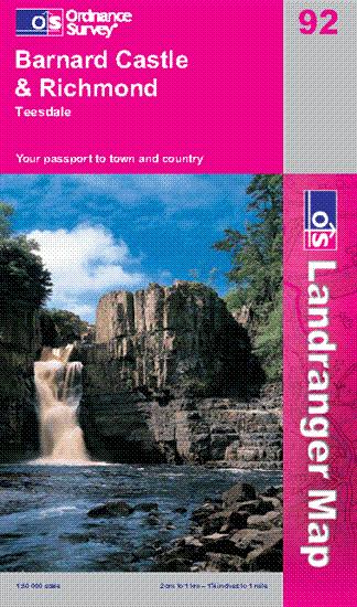 OS92 Barnard Castle Surrounding area