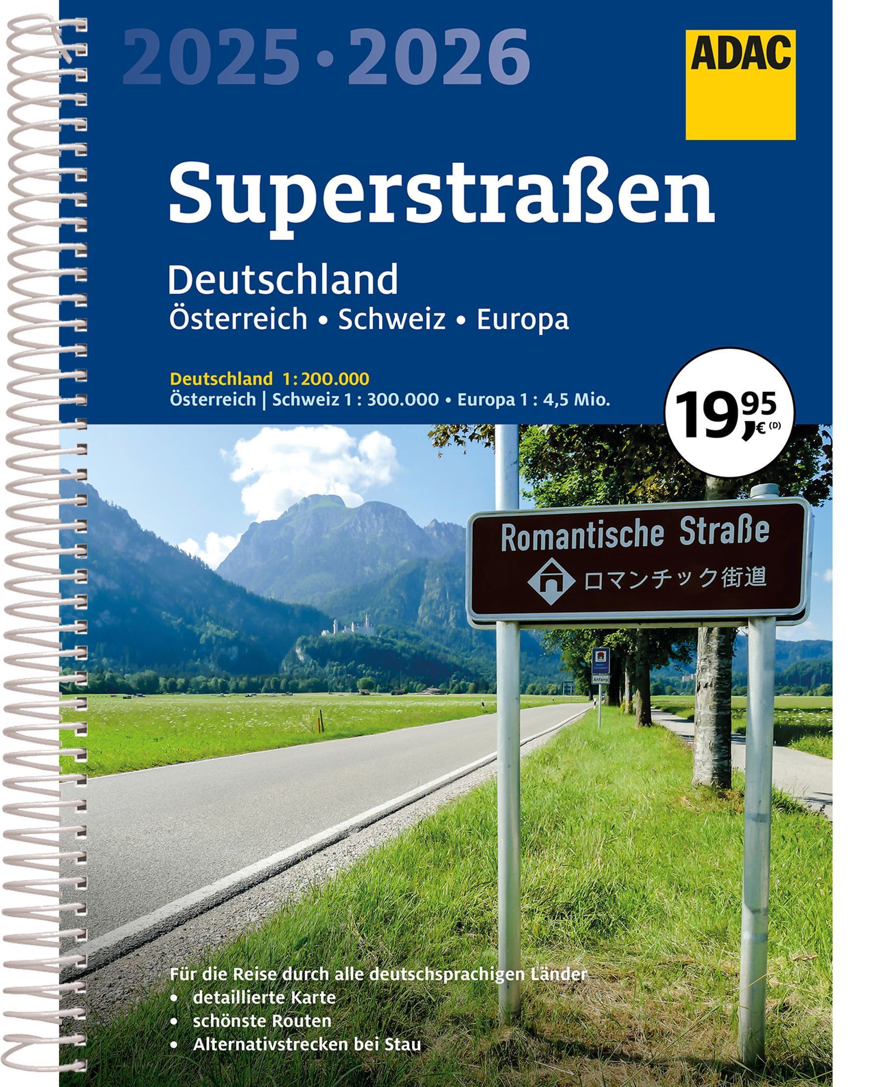 Tyskland Superstrassen Atlas ADAC 2025/2026