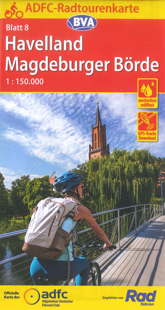 8 Cykelkarta Tyskland Havelland-Magdeburger Börde 1:150.000
