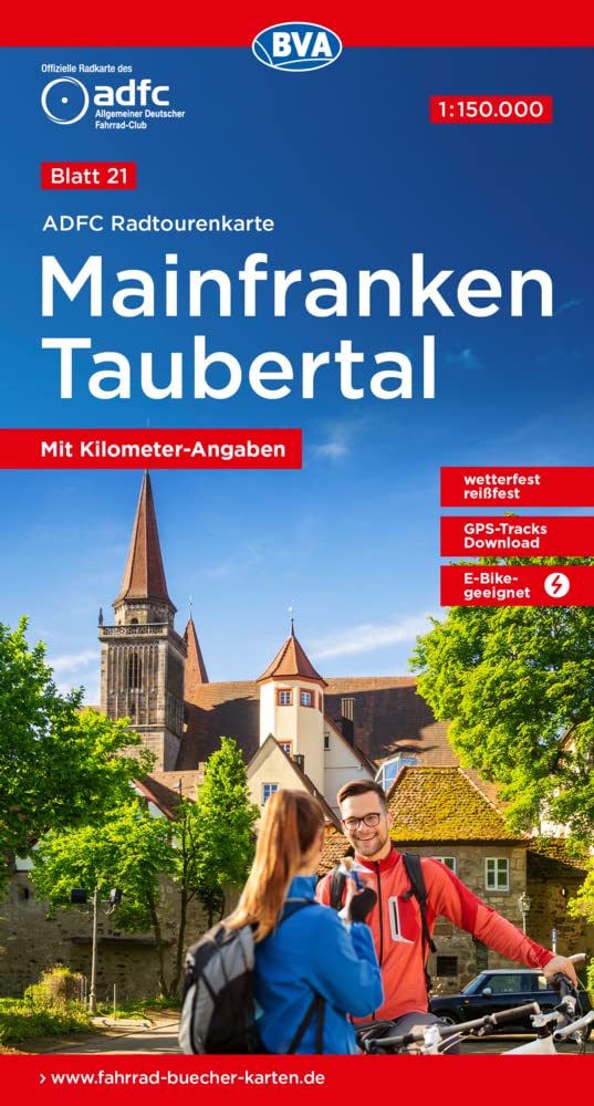 21 Cykelkarta Tyskland Mainfranken-Taubertal 1:150.000