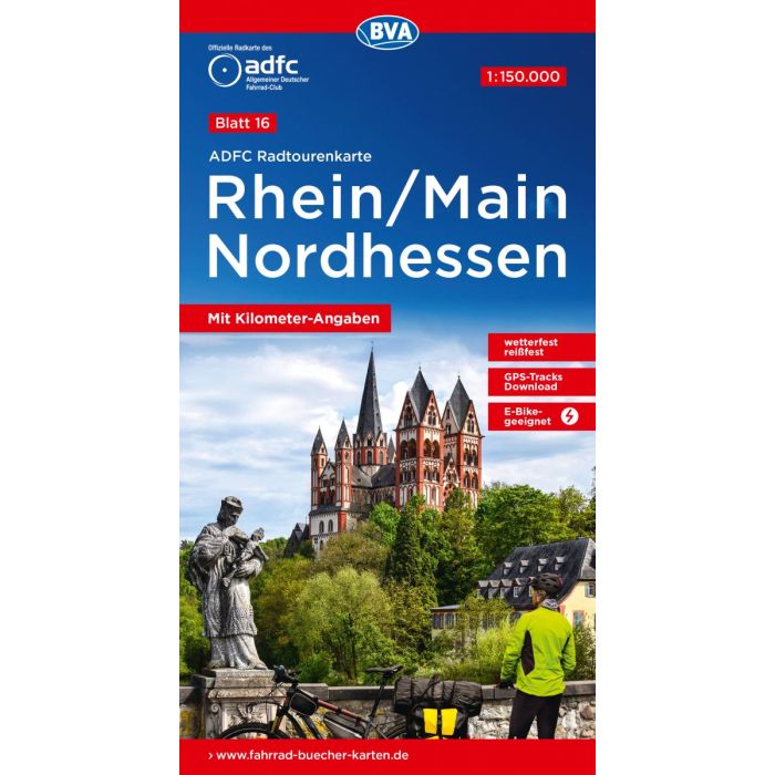 16 Cykelkarta Tyskland Rhein-Main-Nordhessen 1:150.000