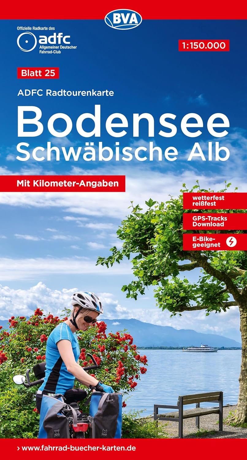 25 Cykelkarta Tyskland Bodensee-Schwäbische Alb 1:150.000