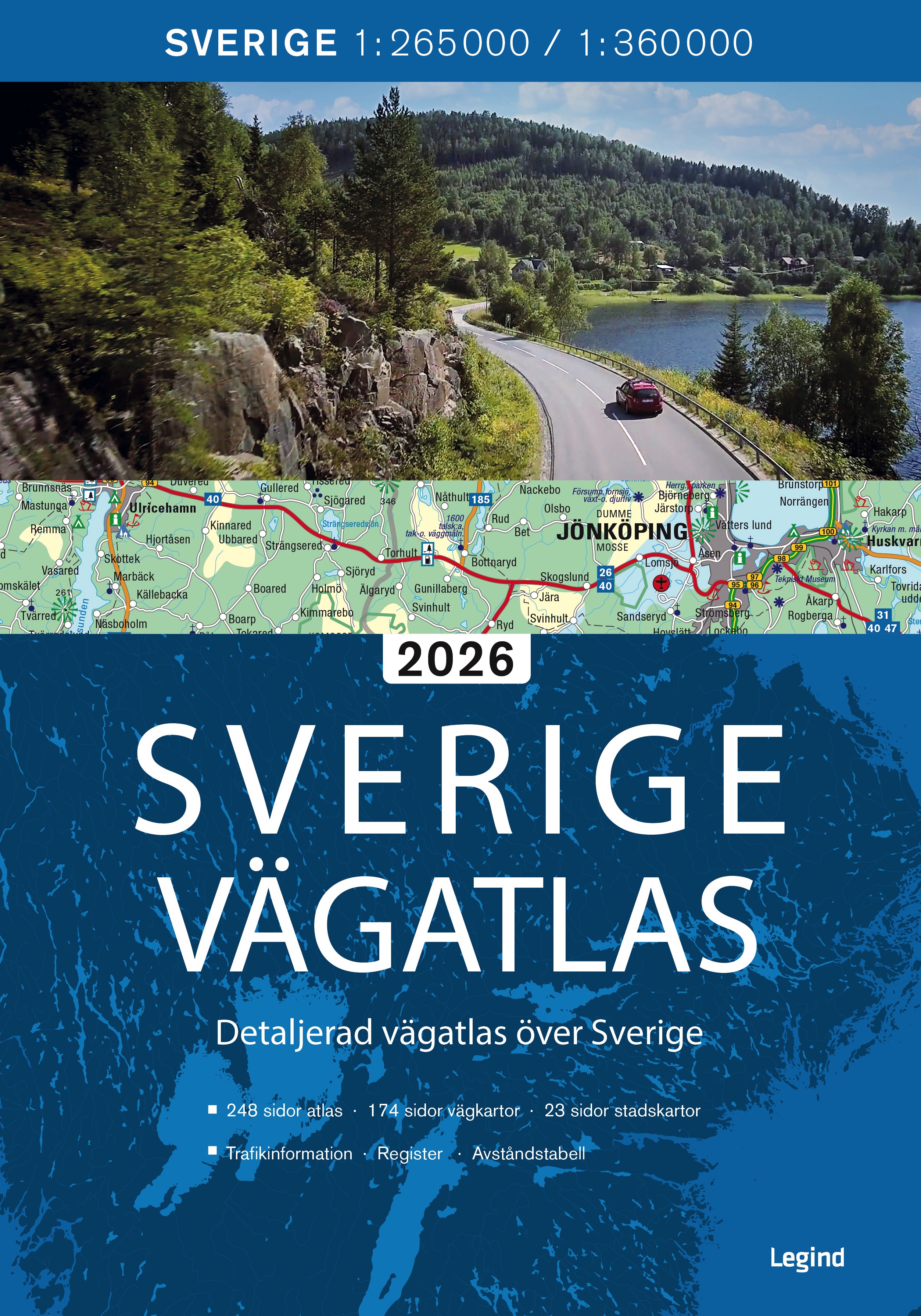 Sverige vägatlas Legind