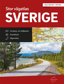 Stor vägatlas Sverige Norstedts A3
