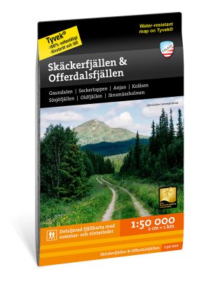 Skäckerfjällen &amp; Offerdalsfjällen 1:50 000 Calazo