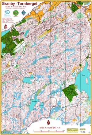 Granby-Tornberget 1:10 000