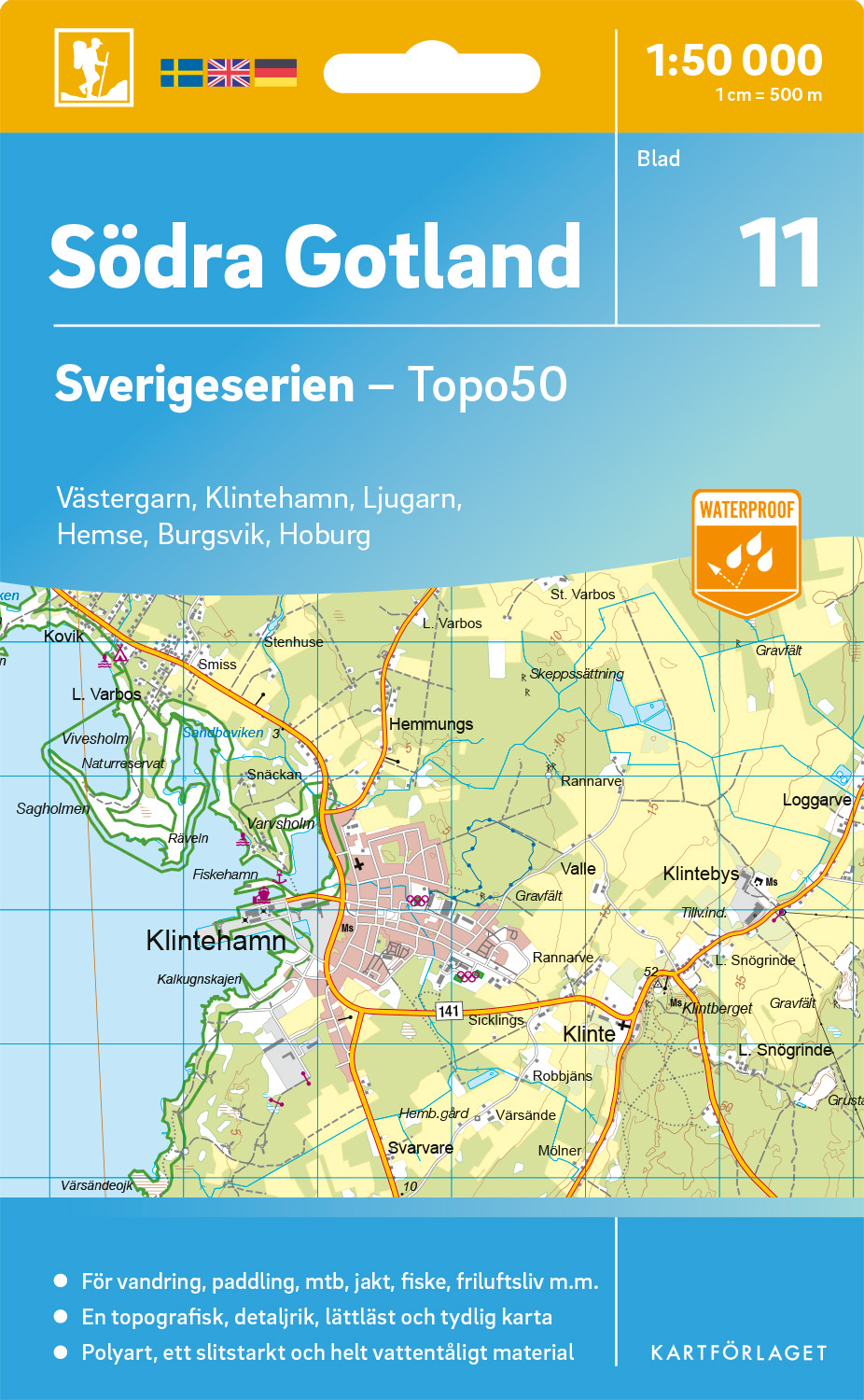 11 Södra Gotland Sverigeserien 1:50 000
