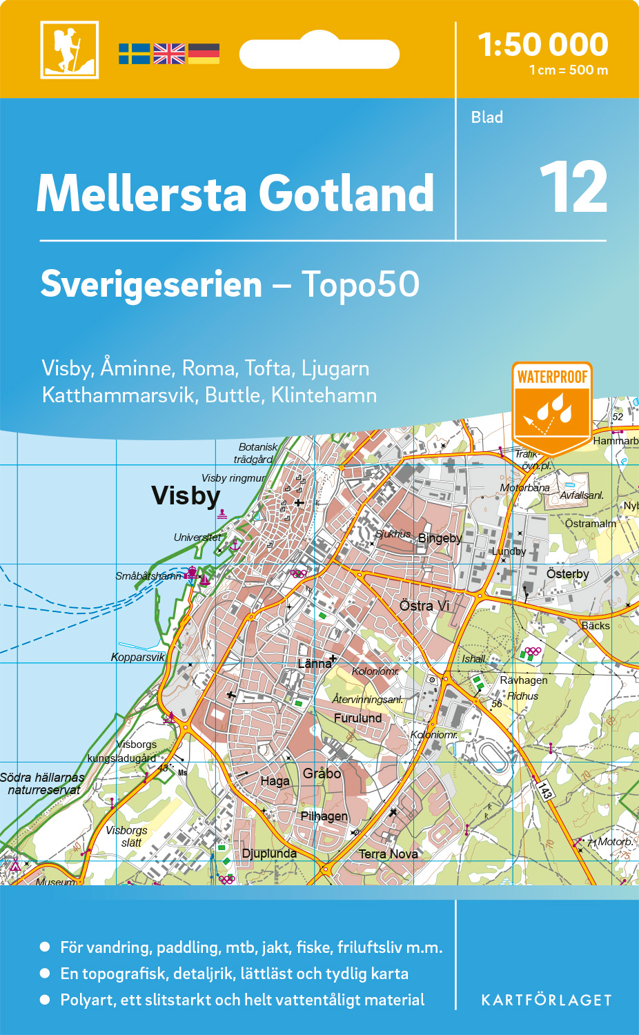 12 Mellersta Gotland Sverigeserien 1:50 000