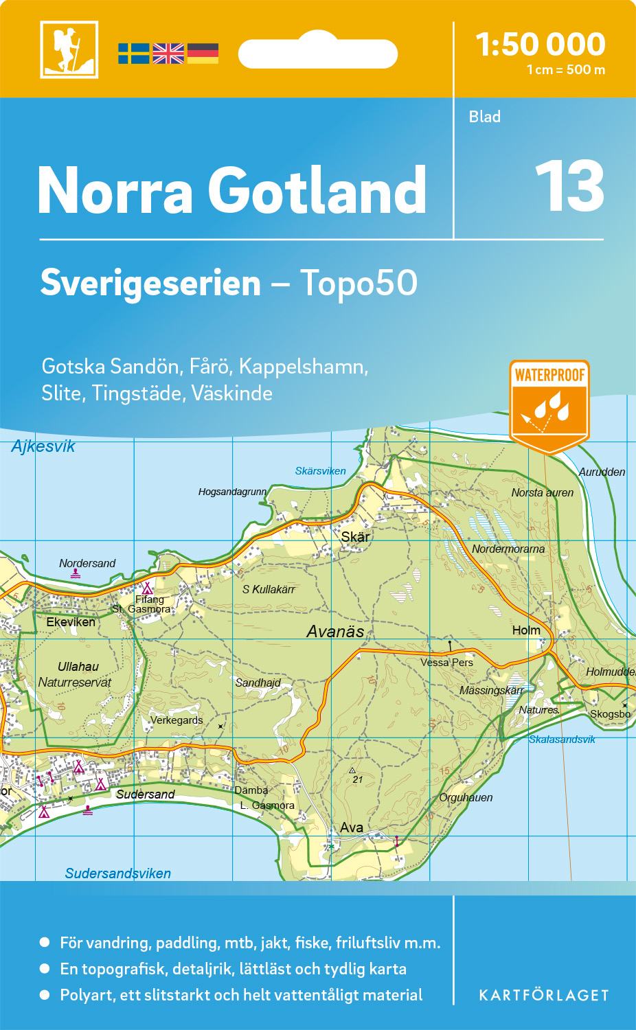 13 Norra Gotland Sverigeserien 1:50 000