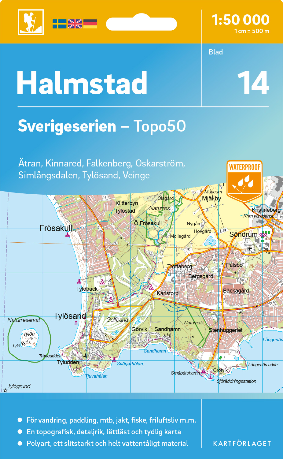 14 Halmstad Sverigeserien 1:50 000