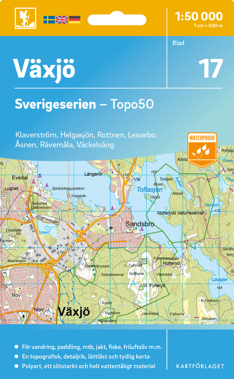 17 Växjö Sverigeserien 1:50 000