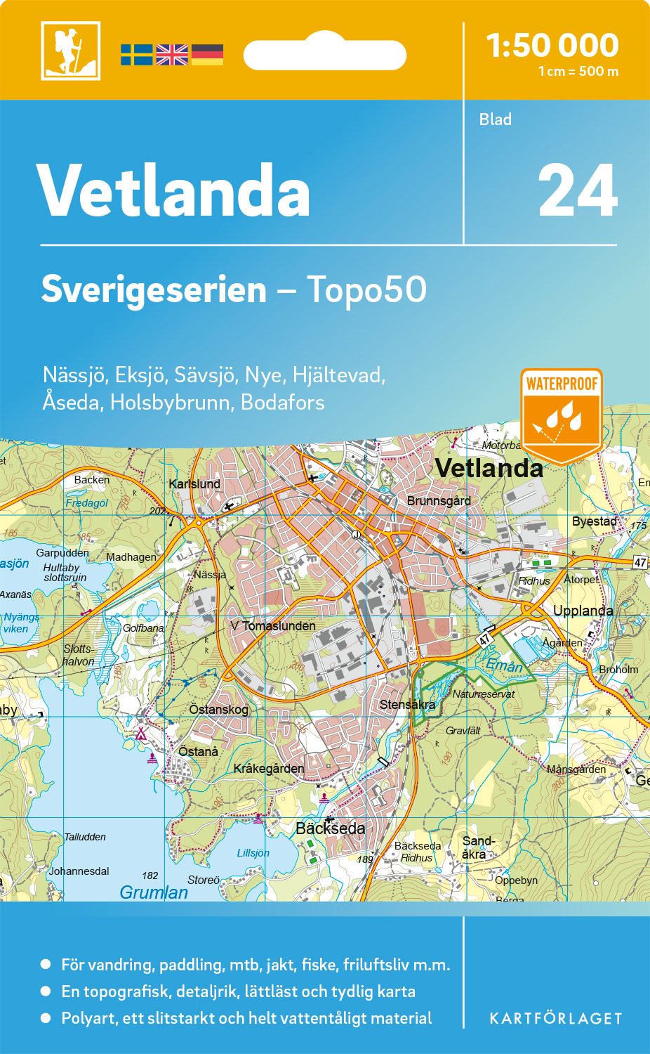 24 Vetlanda Sverigeserien 1:50 000
