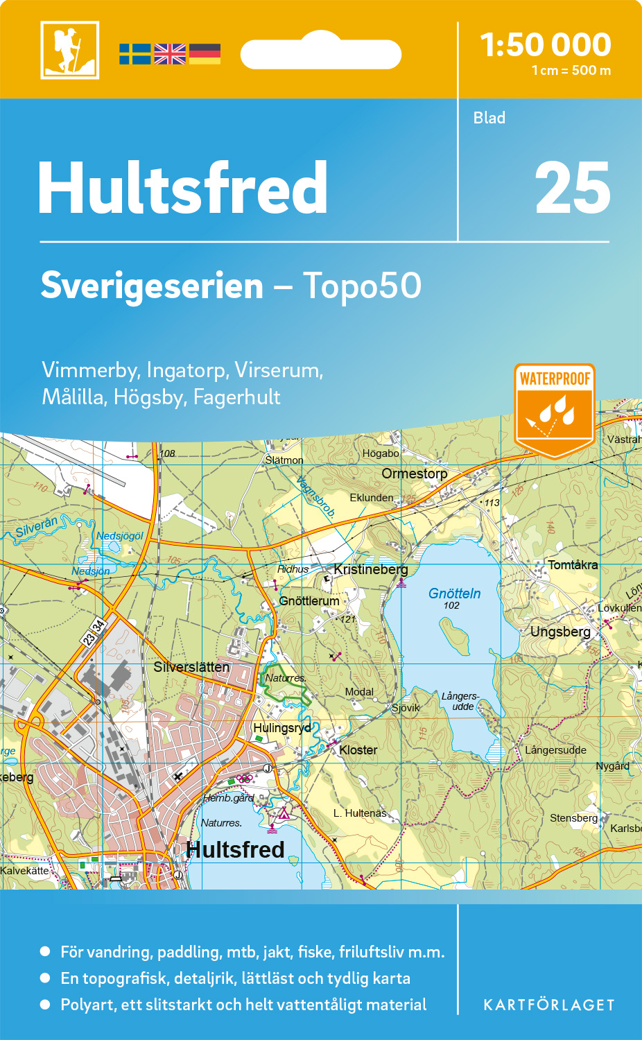 25 Hultsfred Sverigeserien 1:50 000