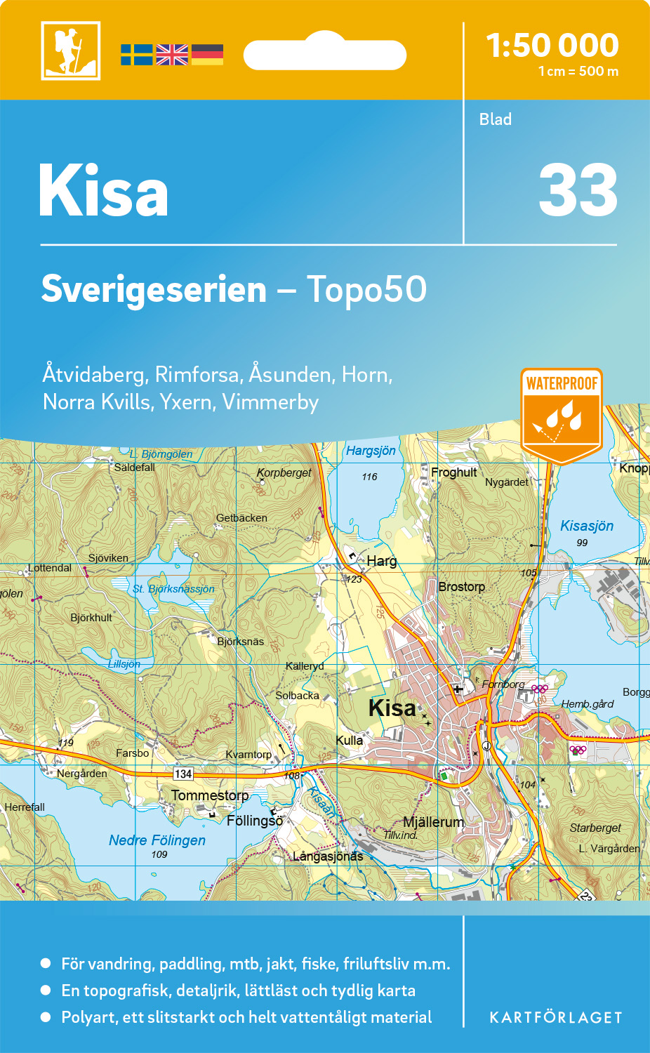 33 Kisa Sverigeserien 1:50 000