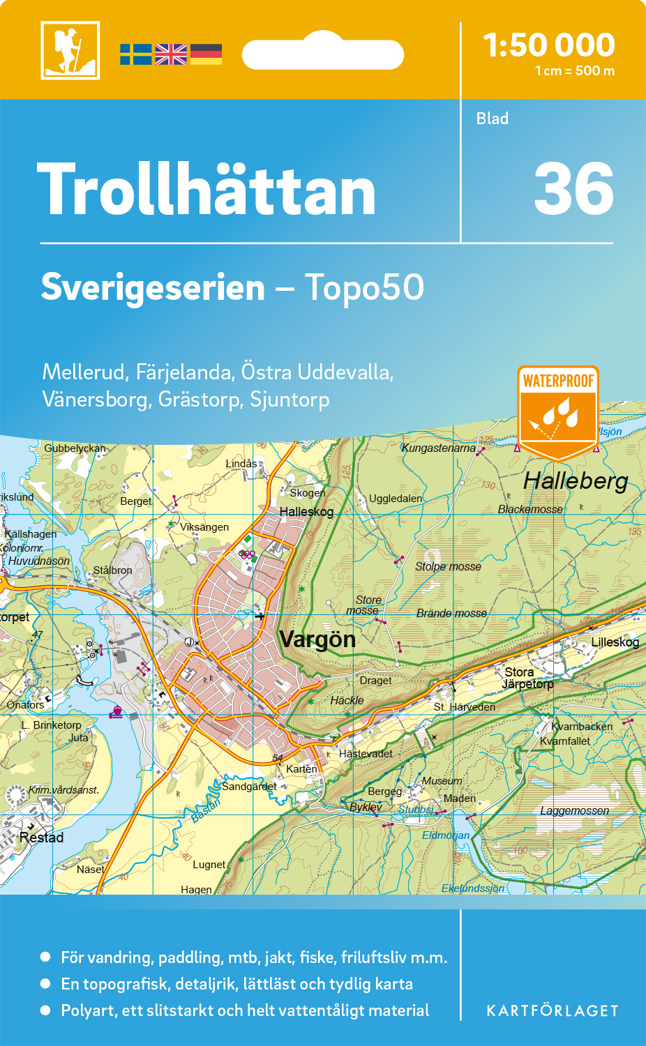 36 Trollhättan Sverigeserien 1:50 000