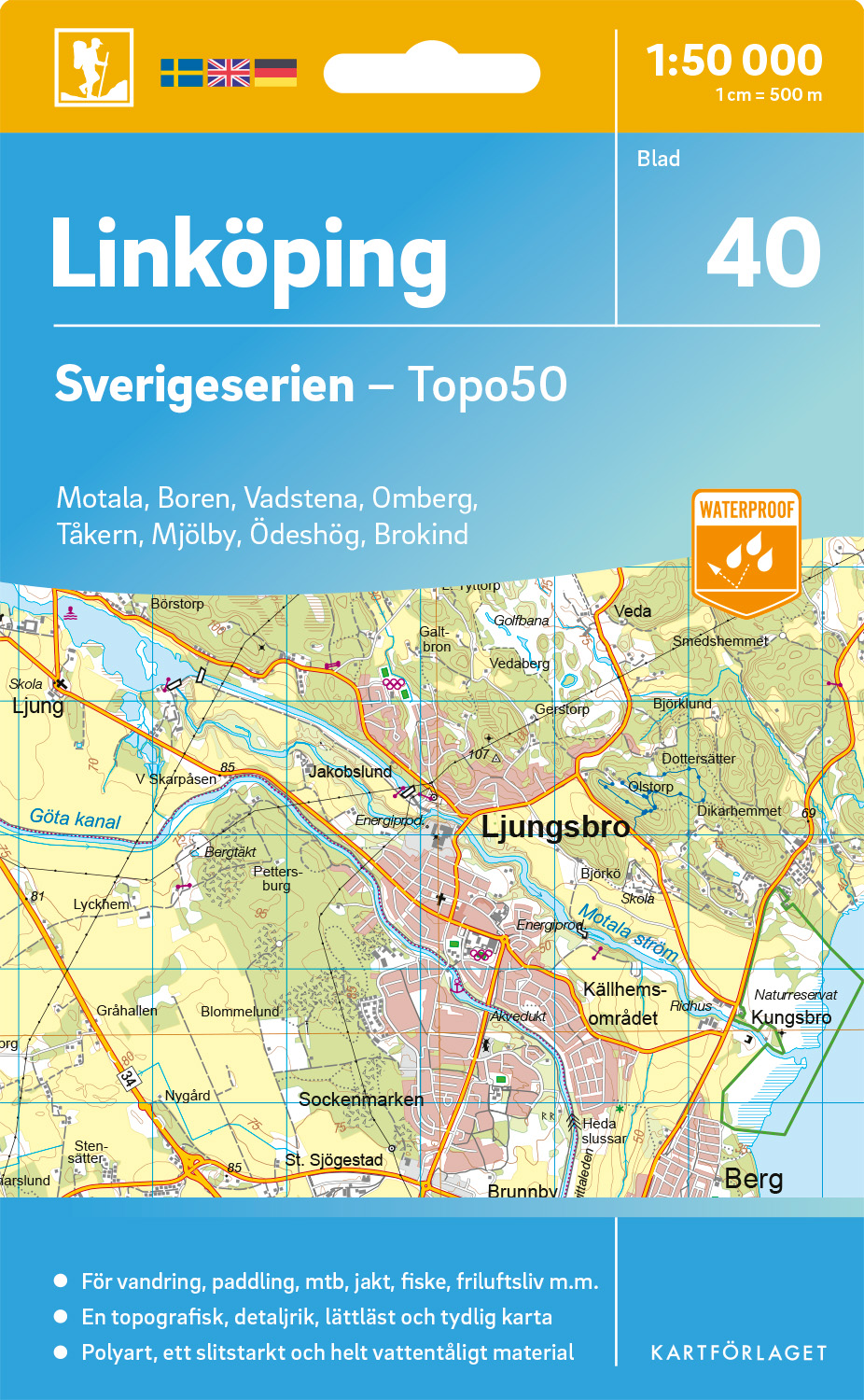 40 Linköping Sverigeserien 1:50 000