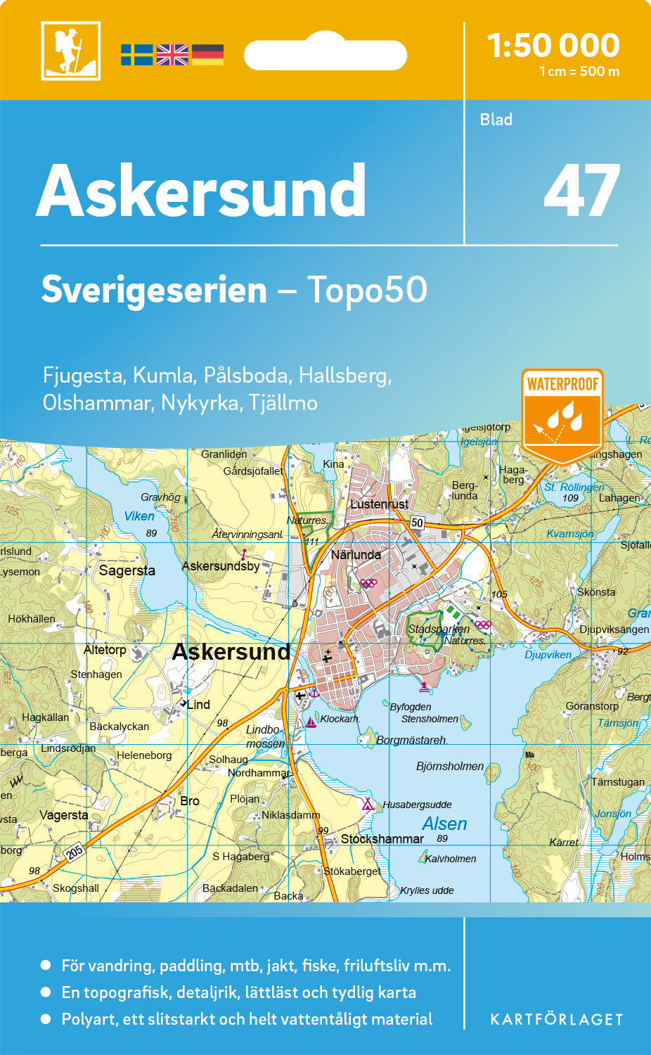 47 Askersund Sverigeserien 1:50 000