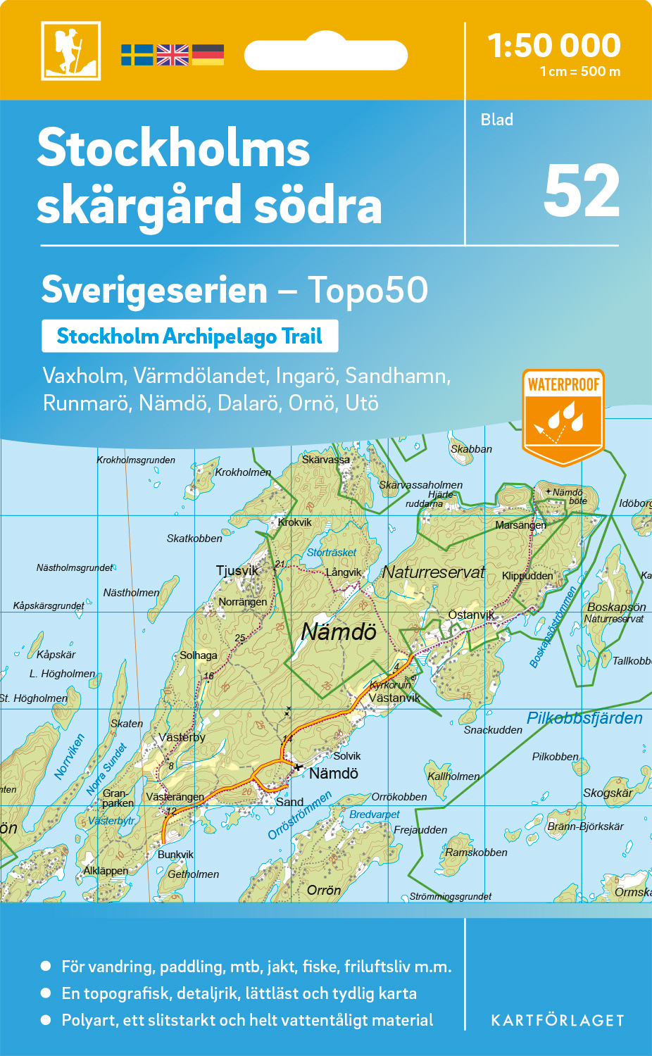 52 Stockholms skärgård södra Sverigeserien 1:50 000