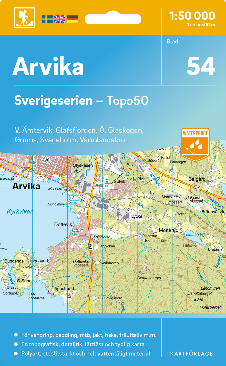 54 Arvika Sverigeserien 1:50 000