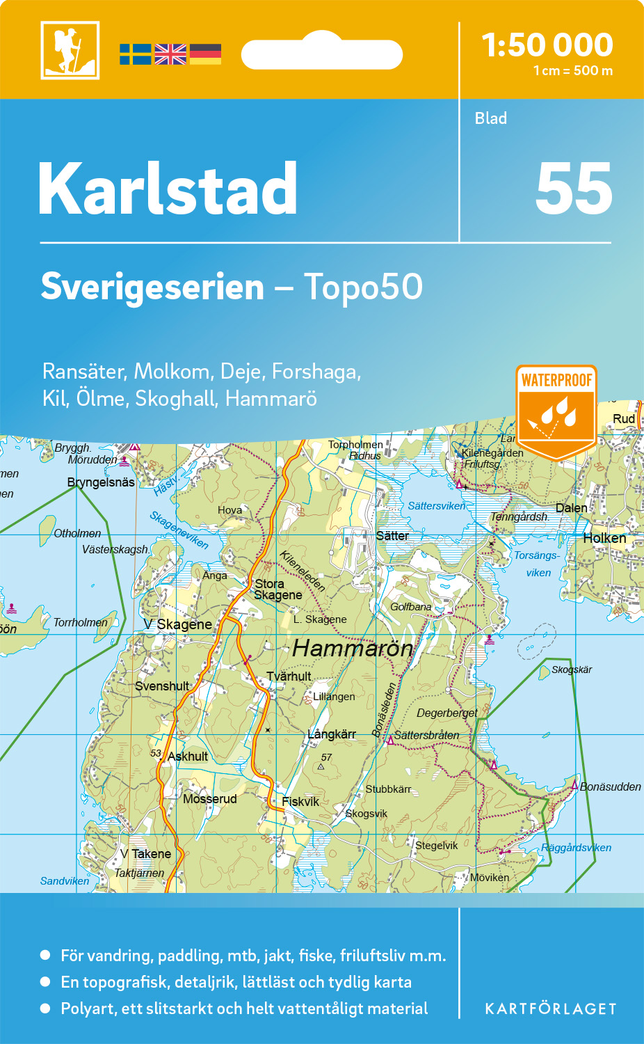 55 Karlstad Sverigeserien 1:50 000