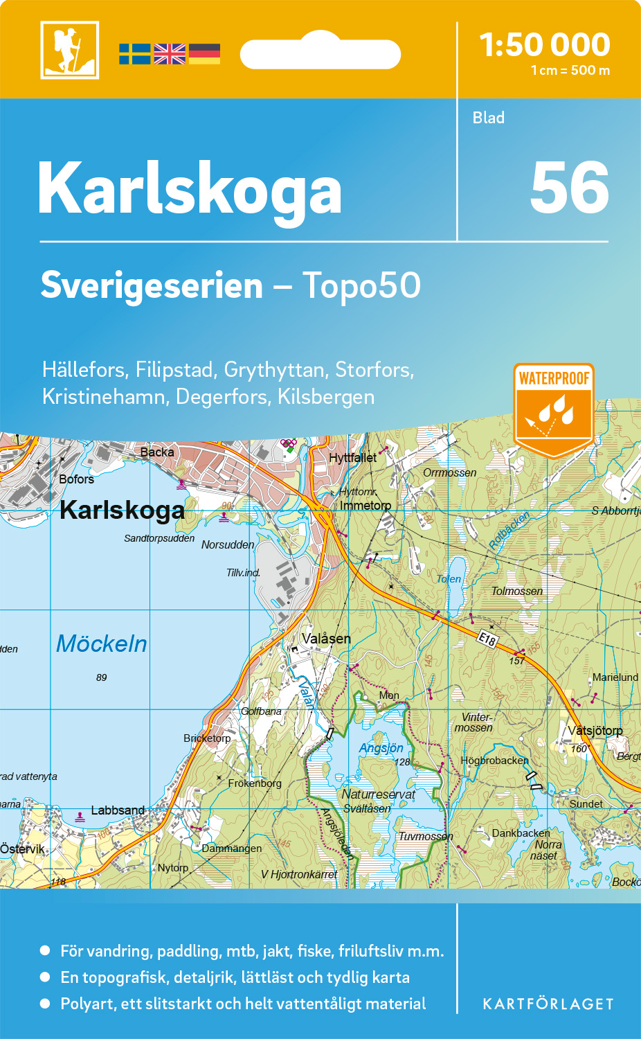 56 Karlskoga Sverigeserien 1:50 000