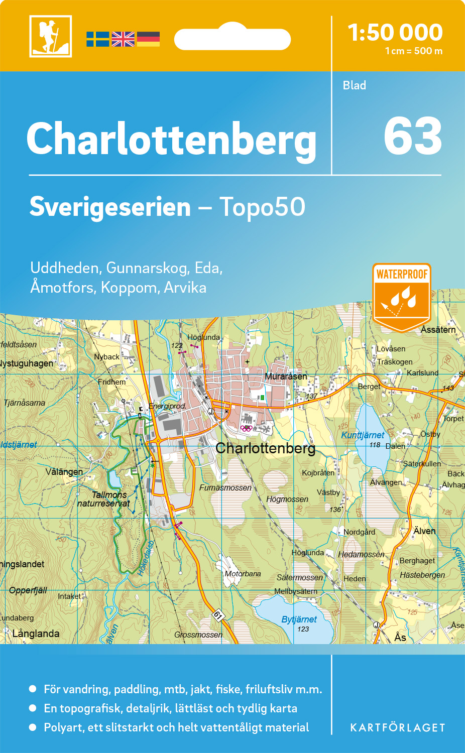 63 Charlottenberg Sverigeserien 1:50 000