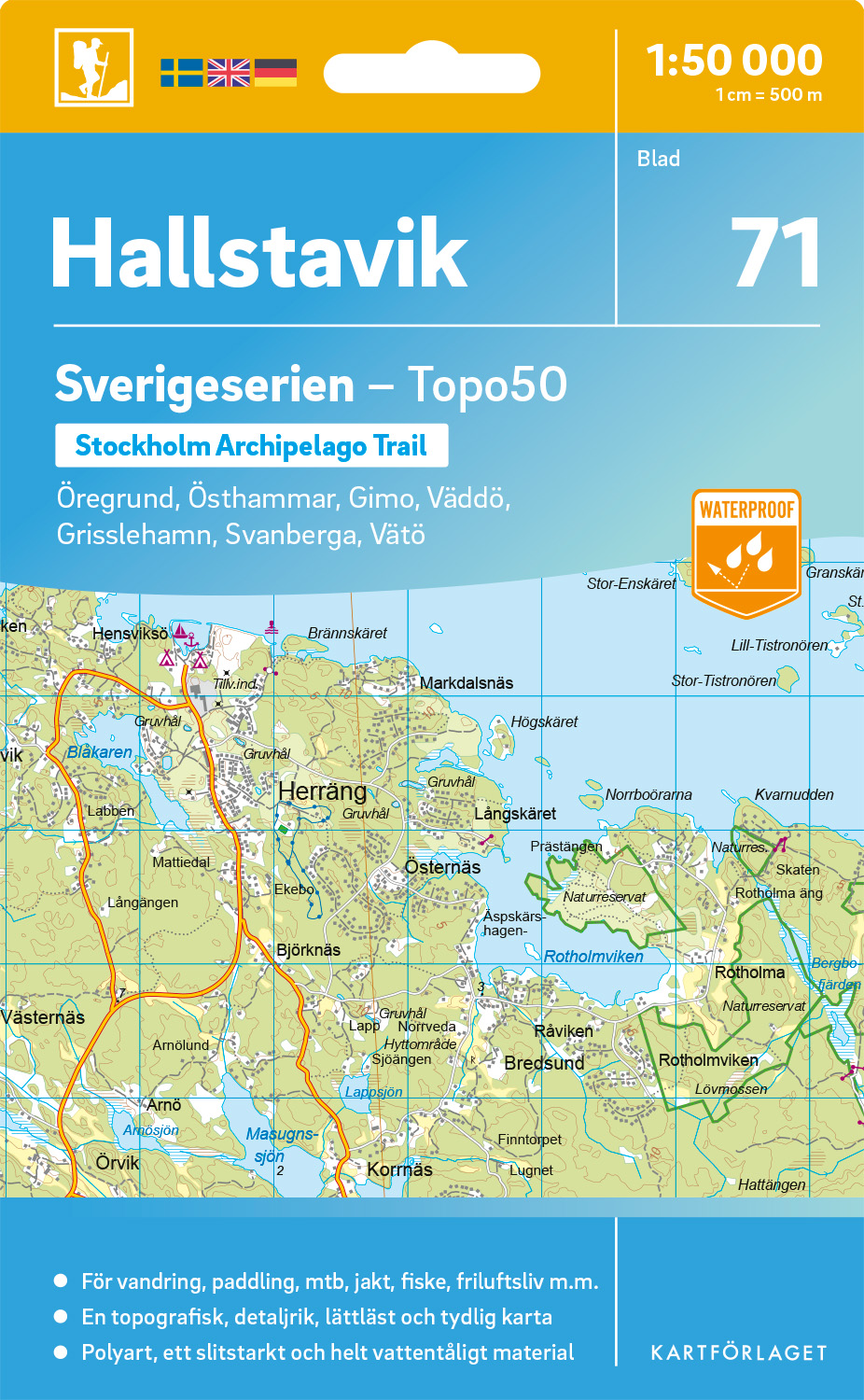 71 Hallstavik Sverigeserien 1:50 000