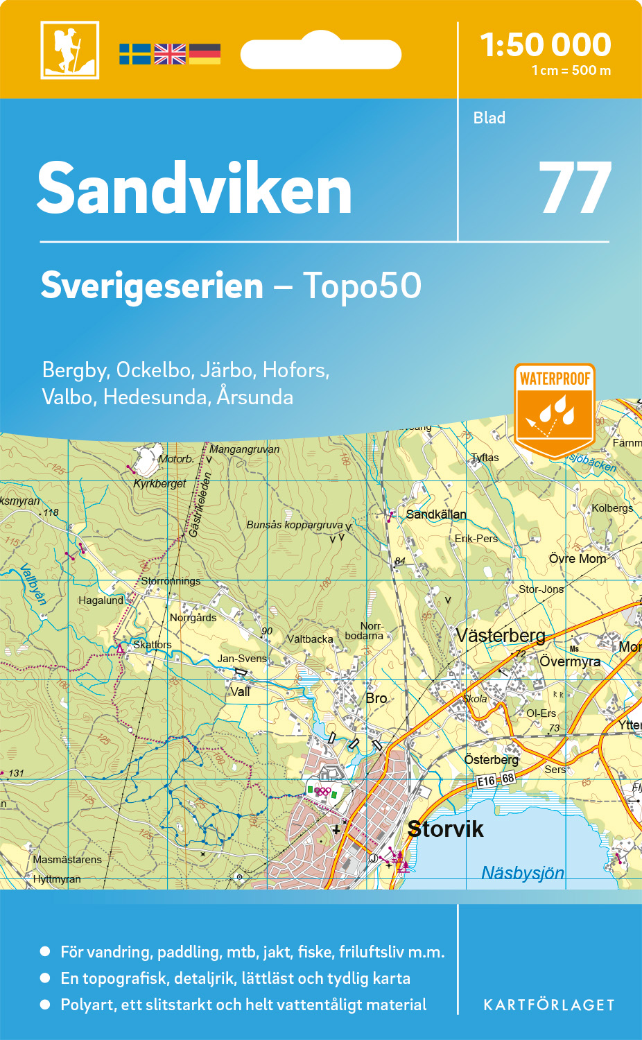 77 Sandviken Sverigeserien 1:50 000