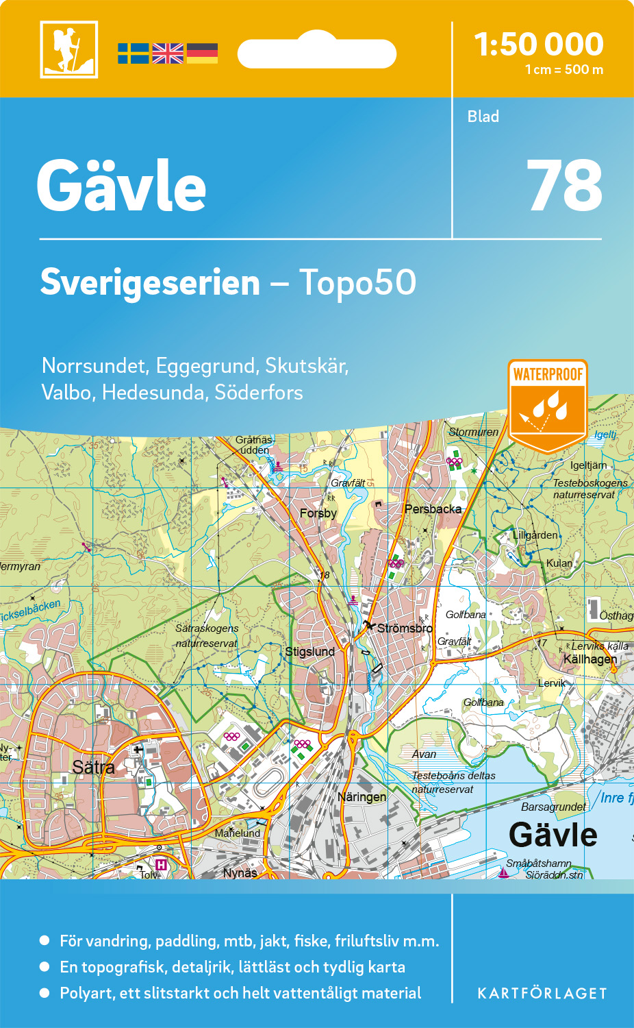 78 Gävle Sverigeserien 1:50 000