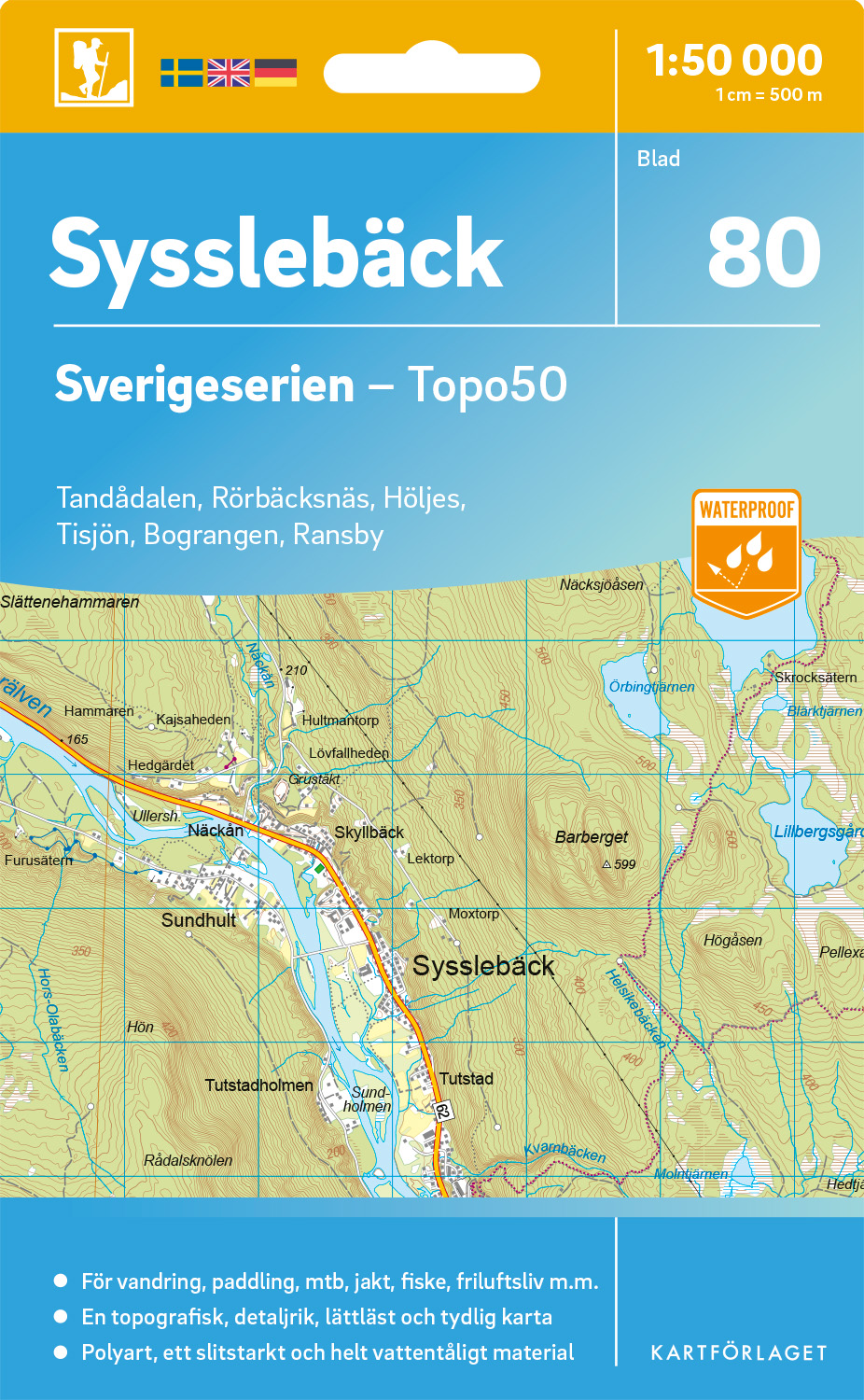 80 Sysslebäck Sverigeserien 1:50 000