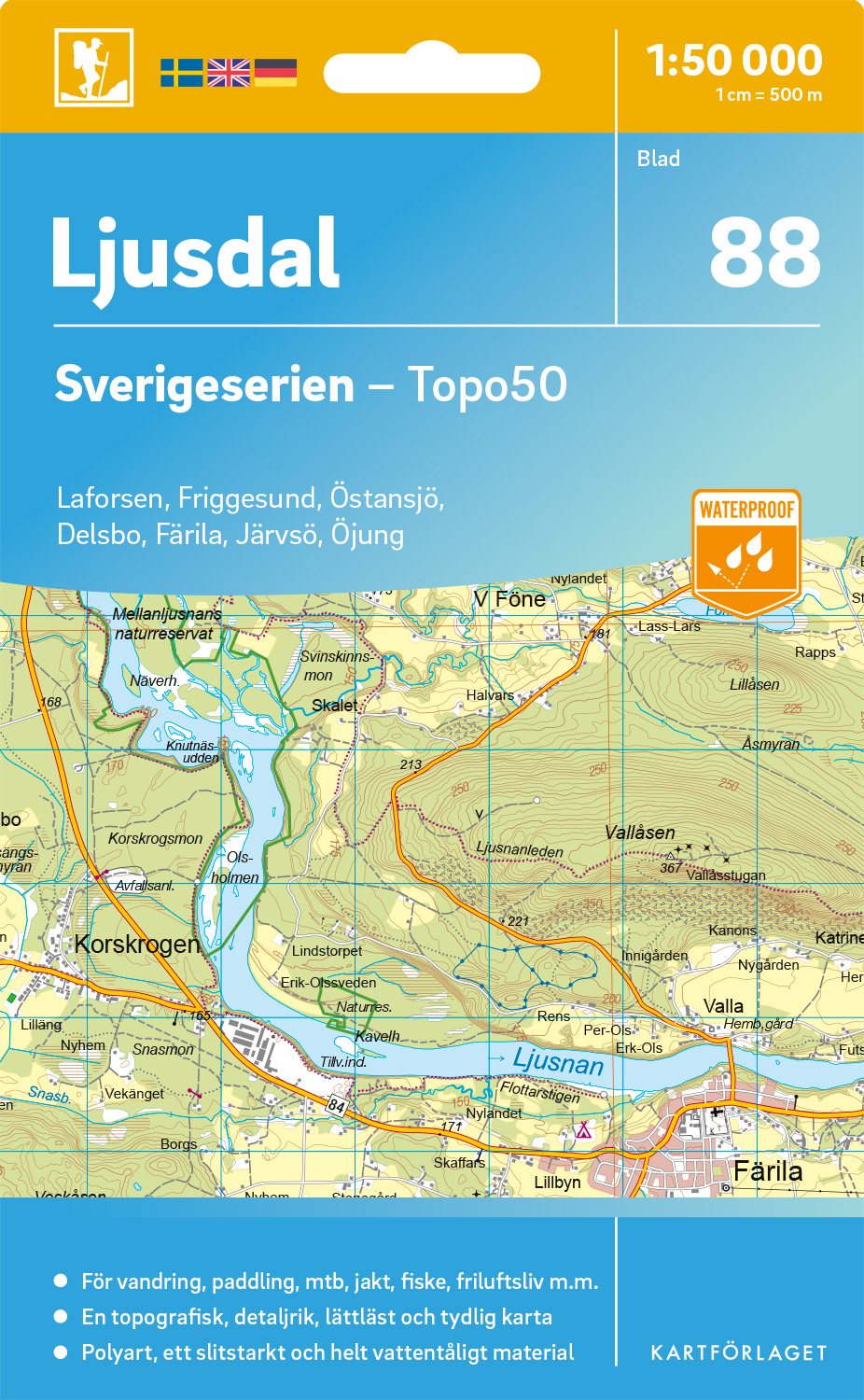 88 Ljusdal Sverigeserien 1:50 000
