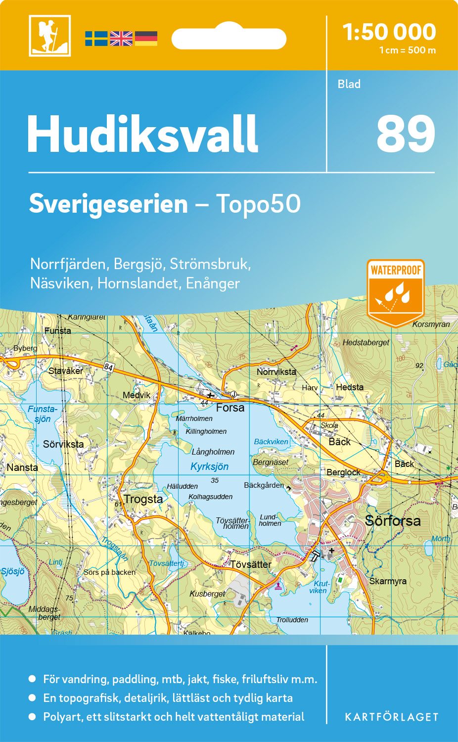89 Hudiksvall Sverigeserien 1:50 000
