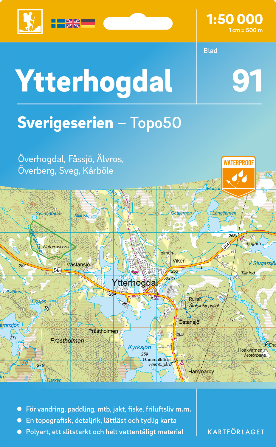 91 Ytterhogdal Sverigeserien 1:50 000
