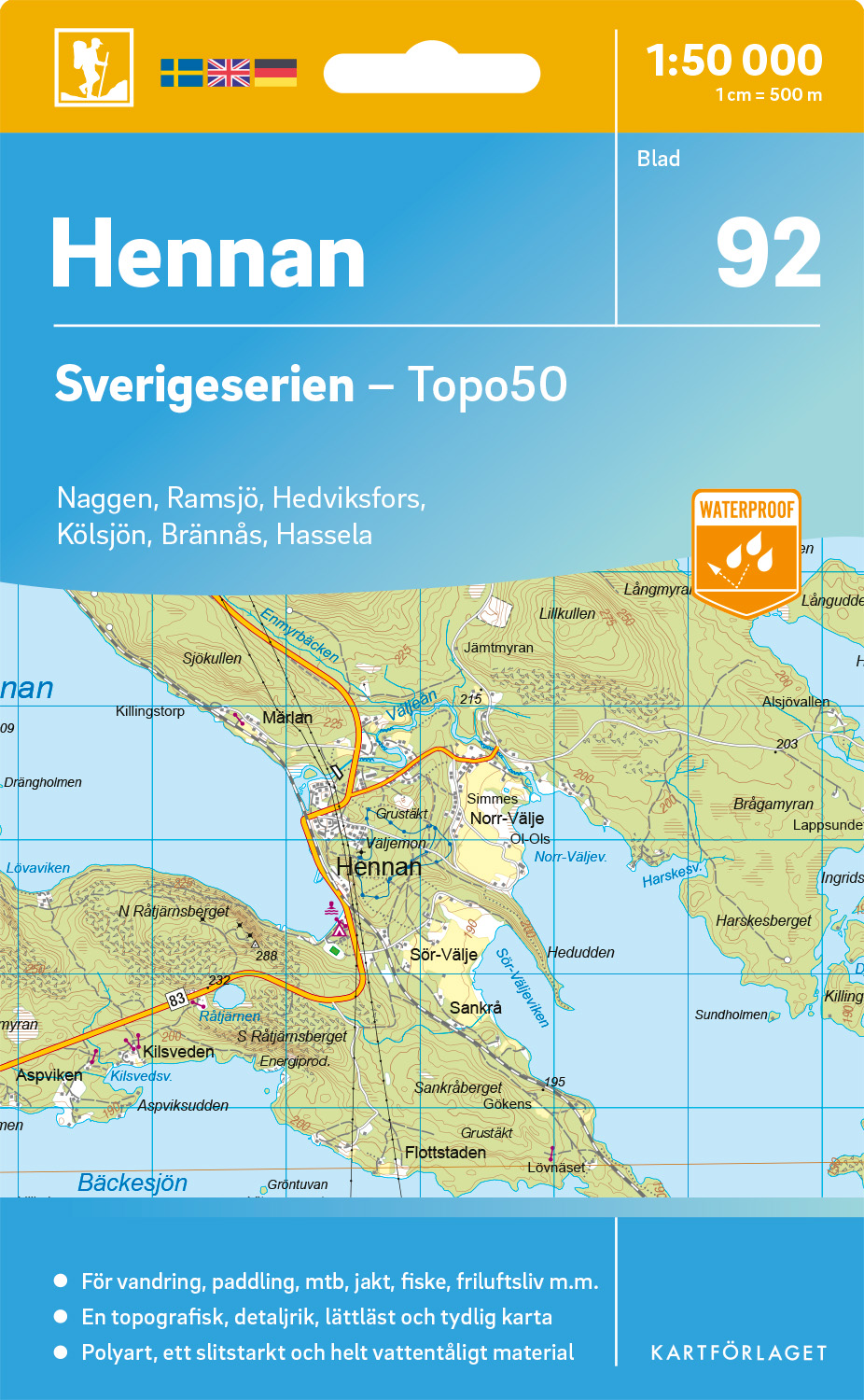 92 Hennan Sverigeserien 1:50 000