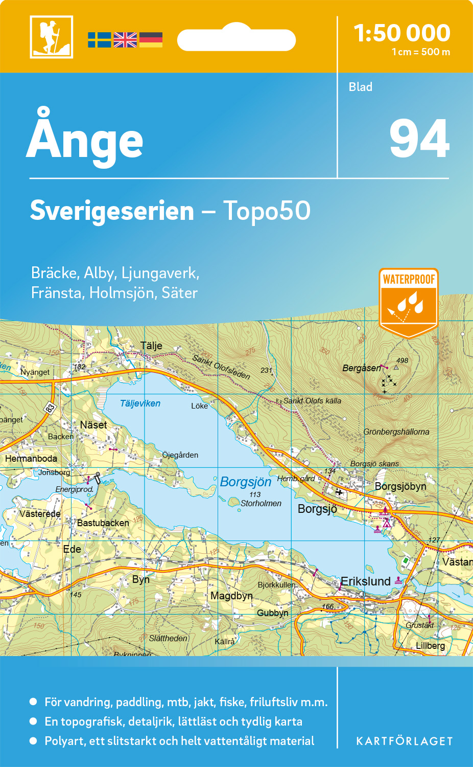 94 Ånge Sverigeserien 1:50 000