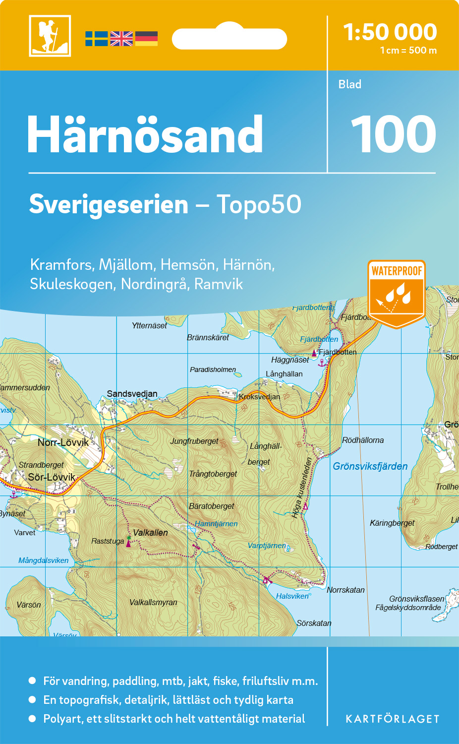 100 Härnösand Sverigeserien 1:50 000