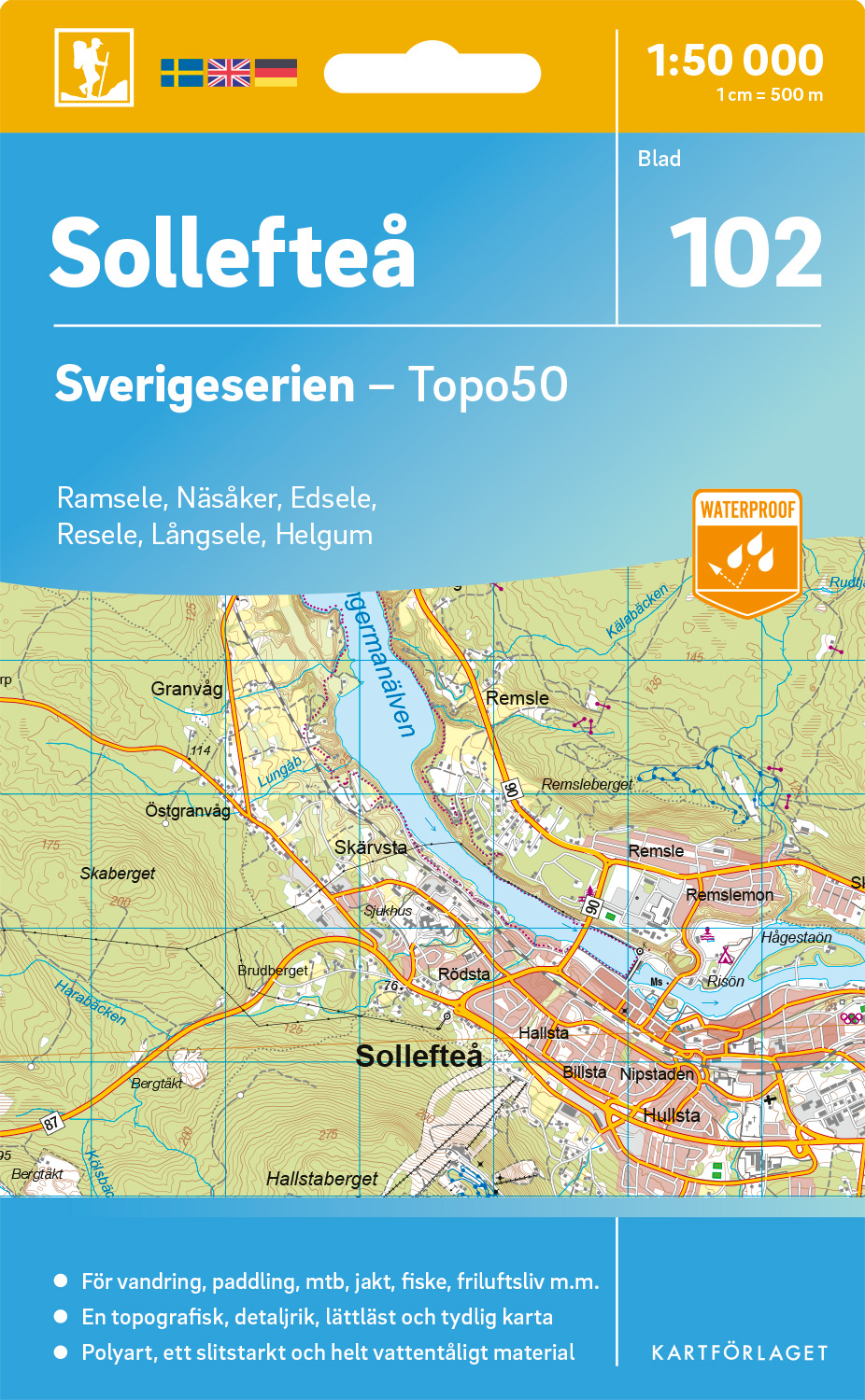 102 Sollefteå Sverigeserien 1:50 000