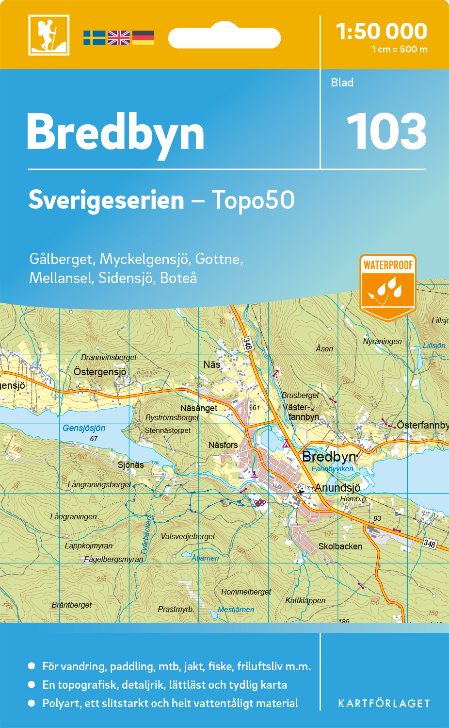 103 Bredbyn Sverigeserien 1:50 000