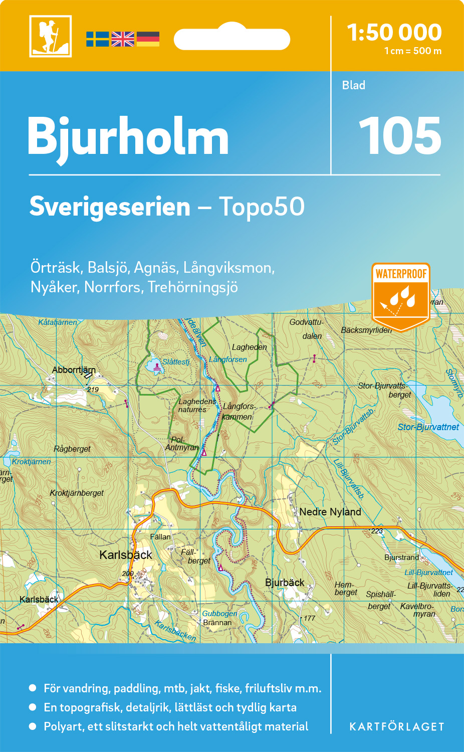 105 Bjurholm Sverigeserien 1:50 000