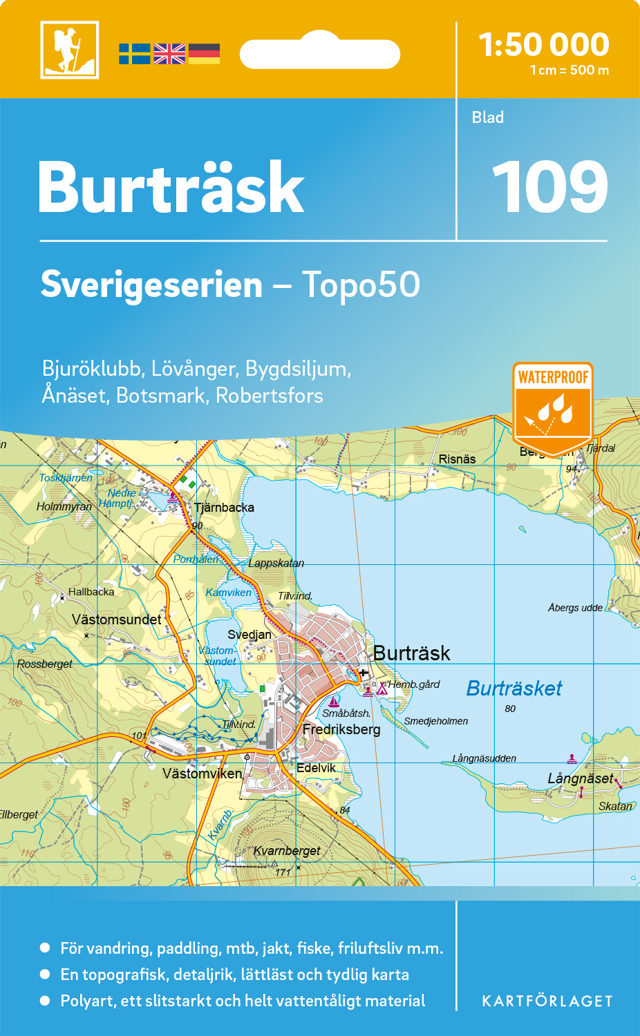 109 Burträsk Sverigeserien 1:50 000